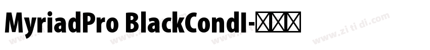 MyriadPro BlackCondI字体转换